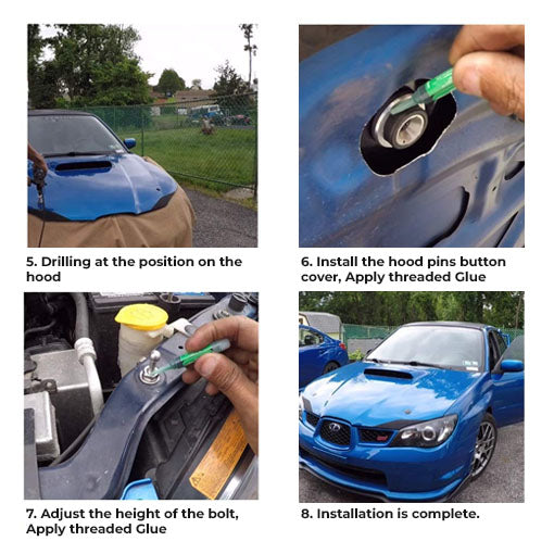 Universal Quick Release Latch Hood Pin Set