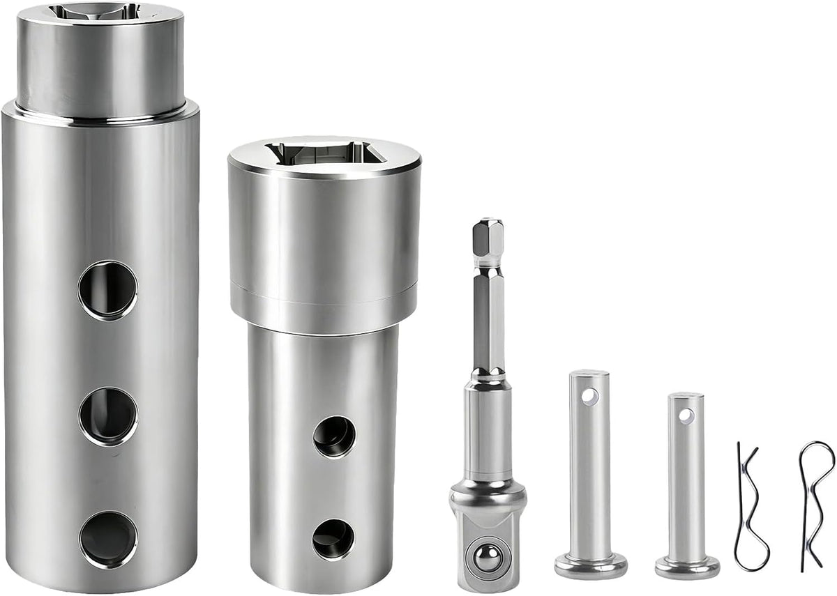 Trailer Jack Drill Adapter 1-Inch and 1/2-Inch Combo Kit