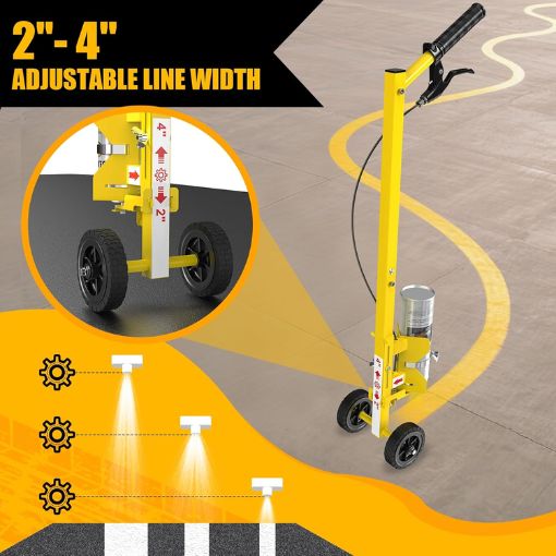 Industrial Two-Wheel Striping Spray Paint Wand