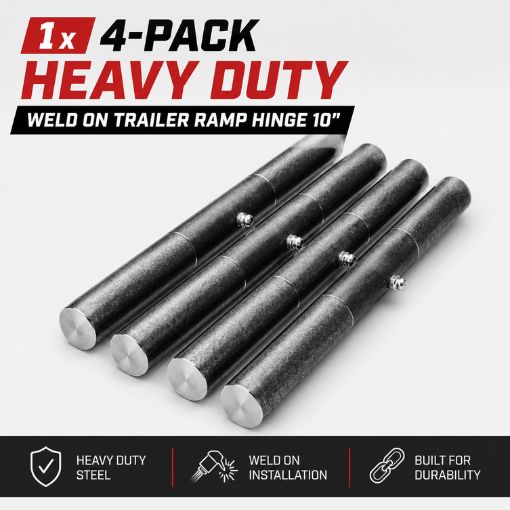 4-Pack Heavy Duty Weld On Trailer Ramp Hinge 10"