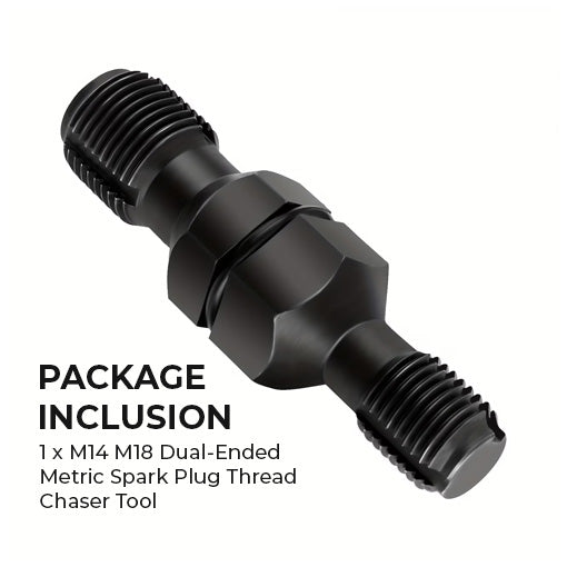 M14 M18 Dual-Ended Metric Spark Plug Thread Chaser Tool