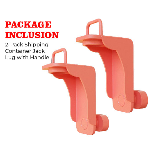 2-Pack Shipping Container Jack Lug with Handle
