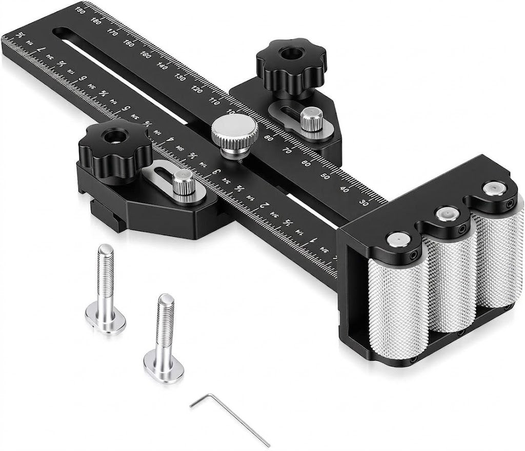 Universal 3-Roller Thin Rip Jig Table Saw Jig Guide