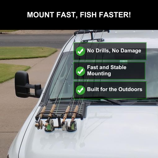 Magnetic Fishing Rod Racks for Vehicle