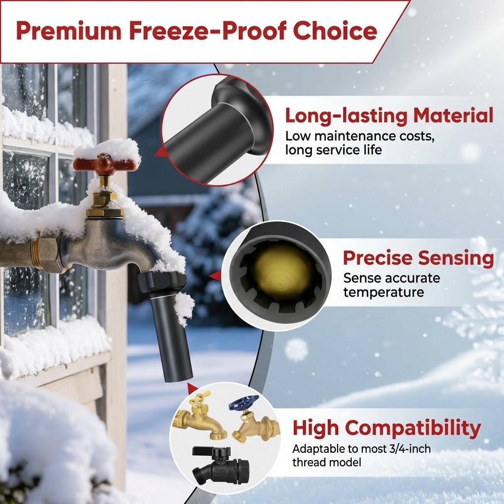 4-Pack Outdoor Faucet Winter Freeze Protection Valve
