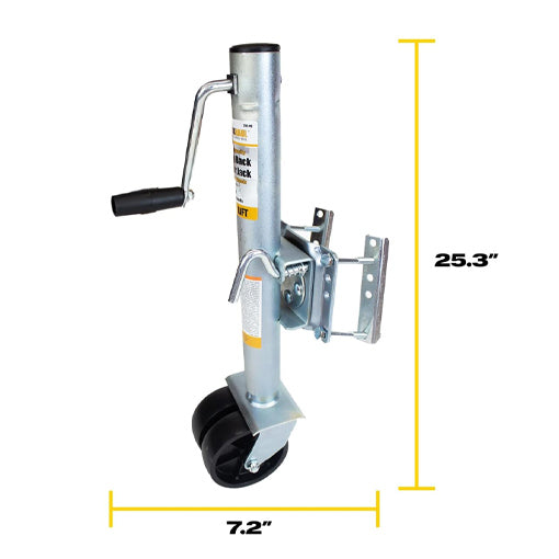 Bolt-On Trailer Jack with Dual Wheels