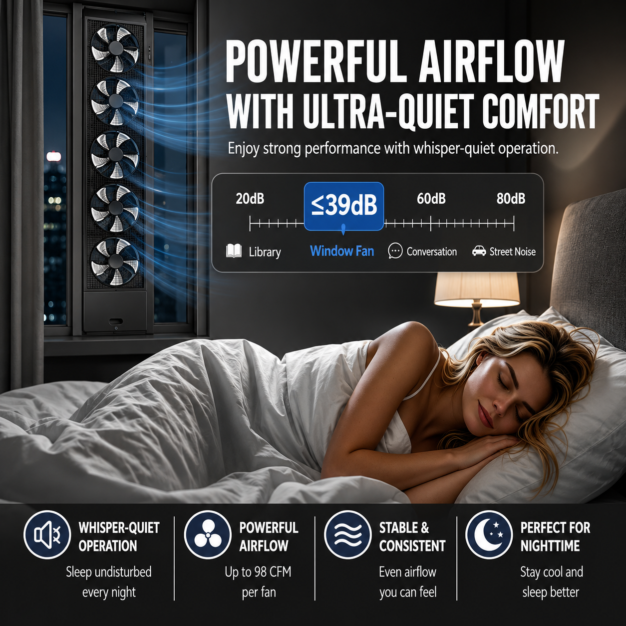 Detachable Window Exhaust Fan for Sliding Windows
