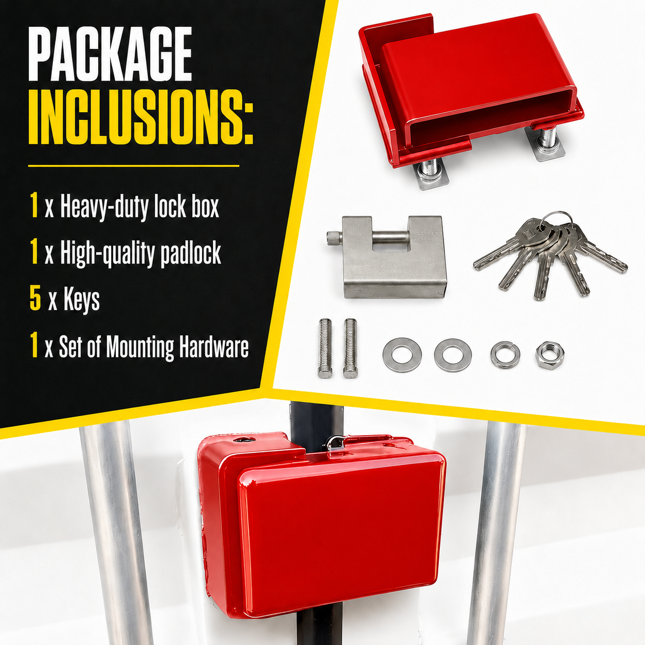 Heavy-Duty Bolt-On Shipping Container Lock Box