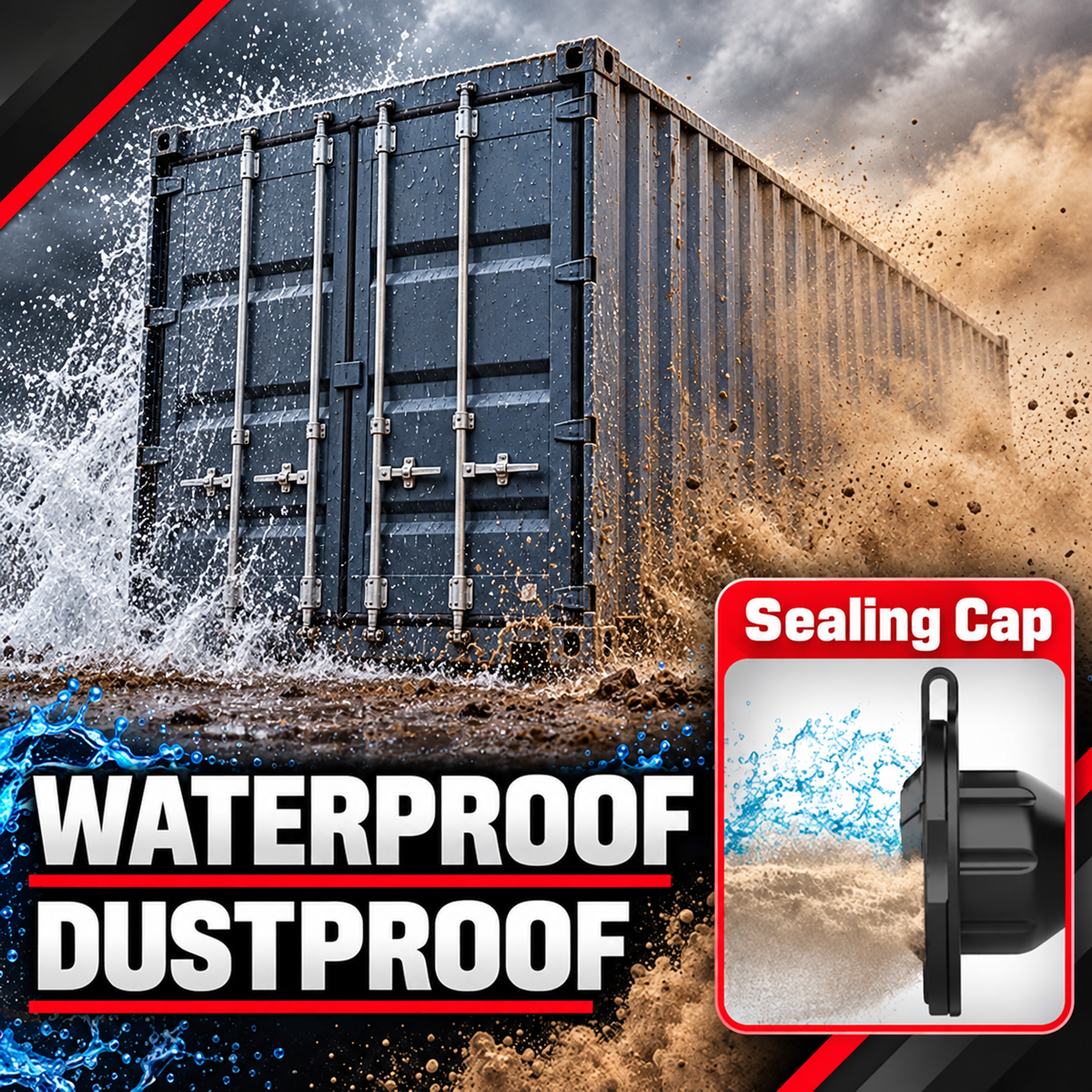 Shipping Container Dual Cord Plug-and-Play Inlet Extension Power Kit