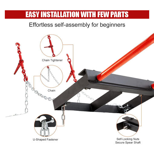 Dual Hay Bale Spear Attachment