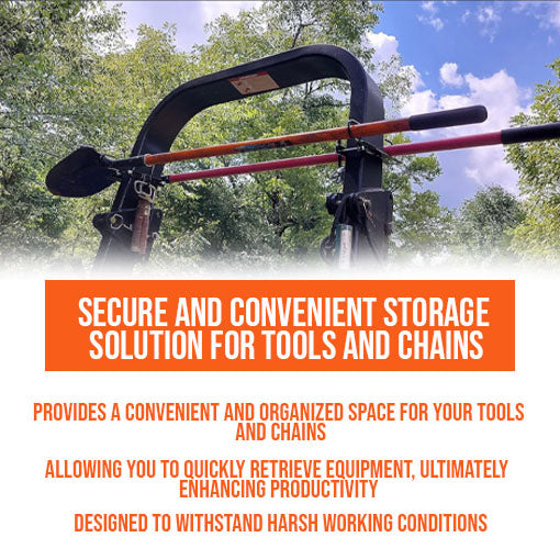 Heavy-Duty Tractor ROPS Tool/Chain Holder