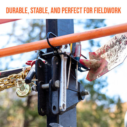 Heavy-Duty Tractor ROPS Tool/Chain Holder