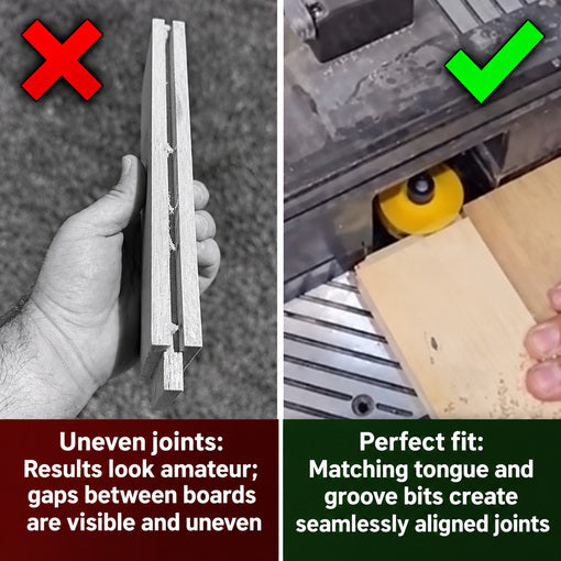 2PCS Tongue and Groove Router Bit Set