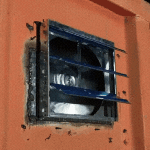 Wall Mounted Shutter Exhaust Fan with Temperature Controller