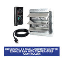Wall Mounted Shutter Exhaust Fan with Temperature Controller