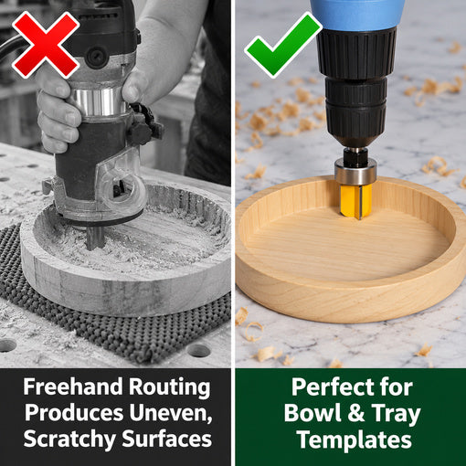 3PCS Bowl and Tray Template Router Bit Set