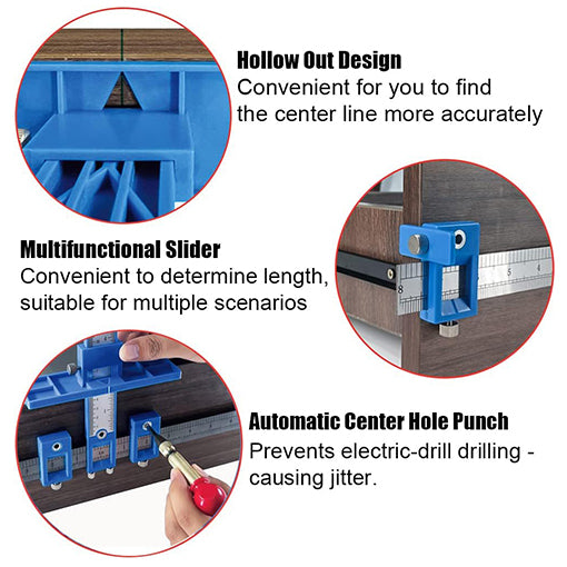 Cabinet Handle Jig with Center Punch