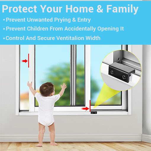 Sliding Window Safety Lock Set