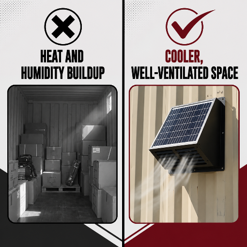 25W Solar Powered Exhaust Fan with 430 CFM High Airflow Ventilation