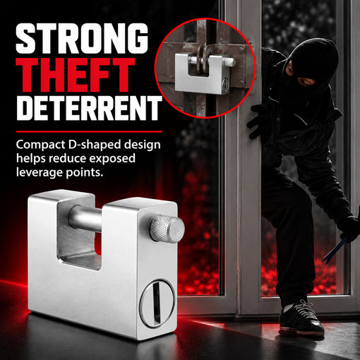 D-Shaped Heavy-Duty Shipping Container Padlock with 5 Keys