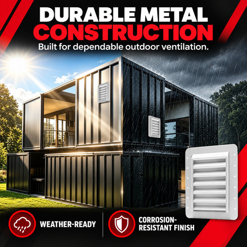 Shipping Container Vent with Screen Set
