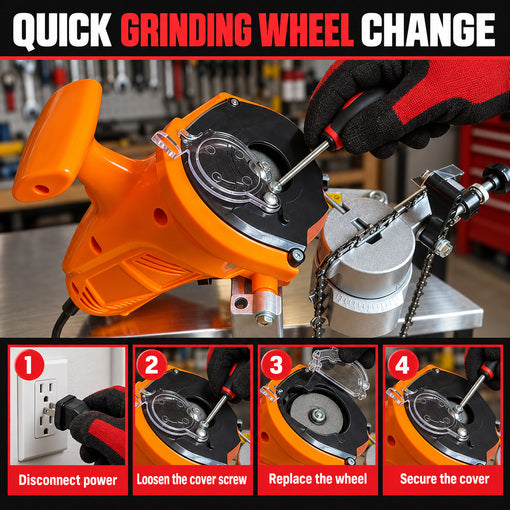 250W Bench-Mounted Electric Chainsaw Sharpener
