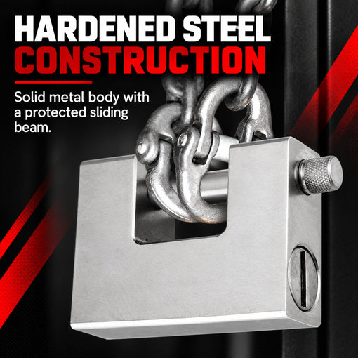 D-Shaped Heavy-Duty Shipping Container Padlock with 5 Keys
