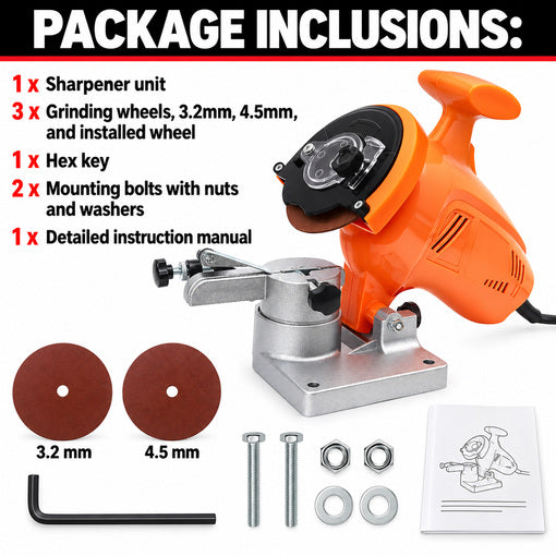 250W Bench-Mounted Electric Chainsaw Sharpener