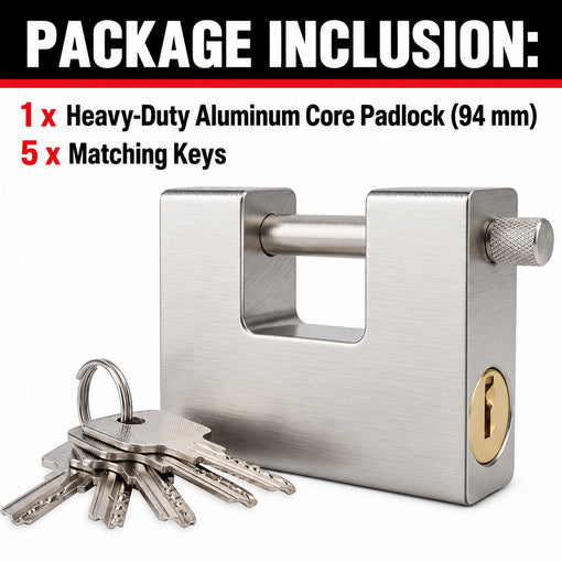 Heavy-Duty Aluminum Core Shipping Container Padlock