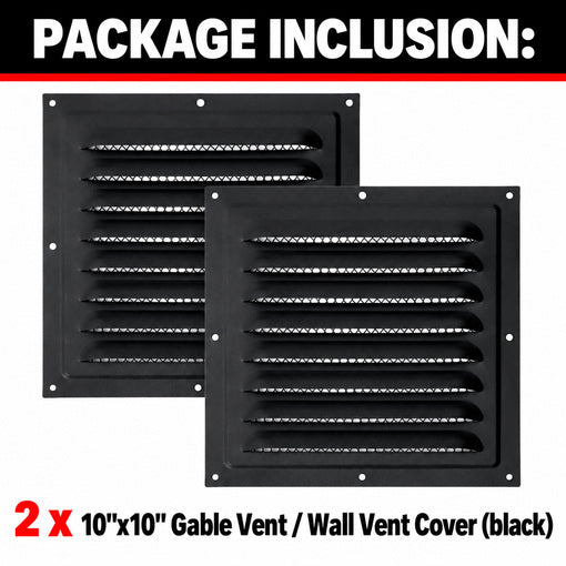 2-Pack 10”x10” Gable Vent & Wall Vent for Shipping Container