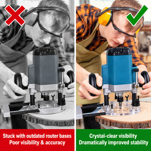 6-1/2 Inch Clear Acrylic Router Base Plate