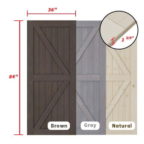 6.6ft. DIY Sliding Barn Door Hardware Kit