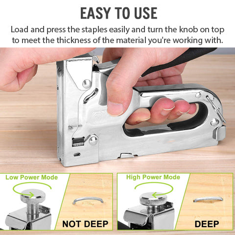 Easy to Use 3-in-1 Staple Gun with Remover 