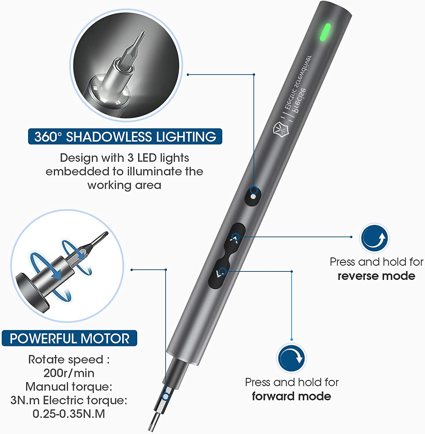 62-in-1 Mini Electric Screwdriver Set