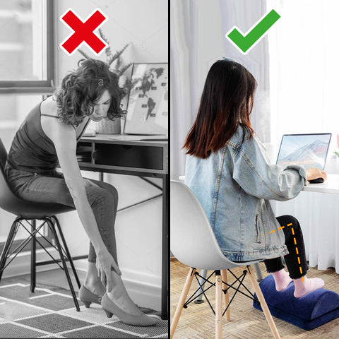 Without the adjustable foot rest versus with the adjustable foot rest