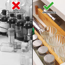 Disorganized space VS organized space using Bamboo Drawer Divider