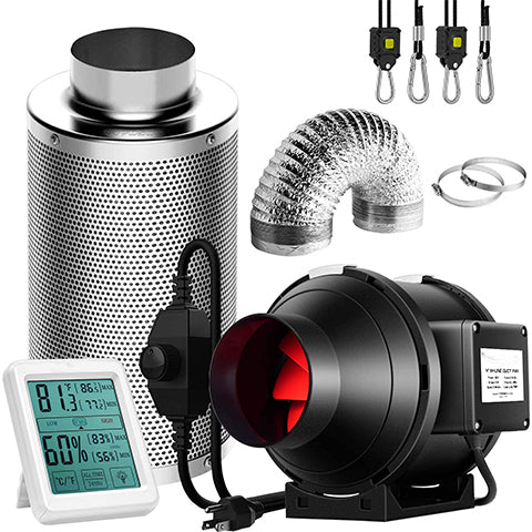 4-inch Inline Fan Complete Set