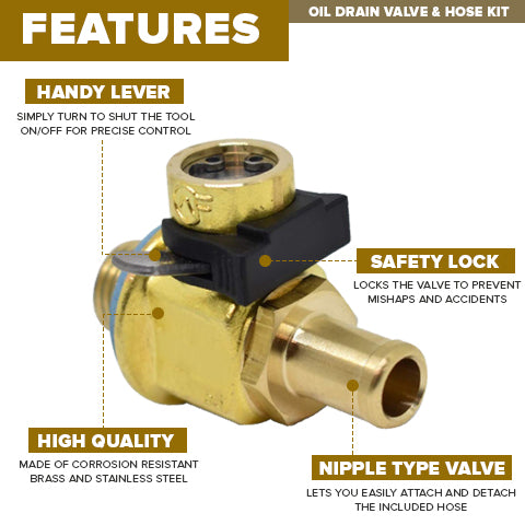 Oil Drain Valve & Hose Kit