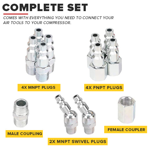 18pcs Air Coupler and Plug Kit