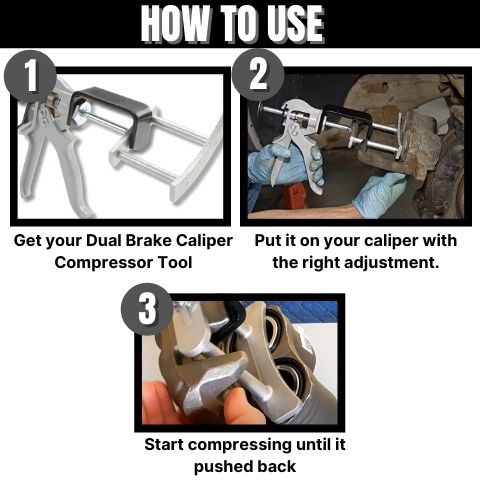 Dual Brake Caliper Compressor Tool
