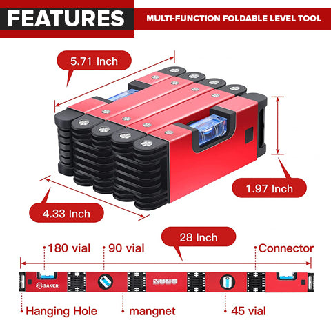 Multi-Function Foldable Level Tool