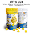 Garbage Disposal Cleaner Drops are easy to store