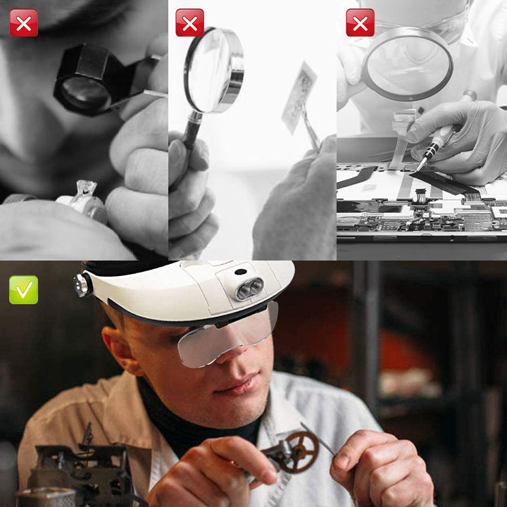 Magnifying Visor w/ LED Light