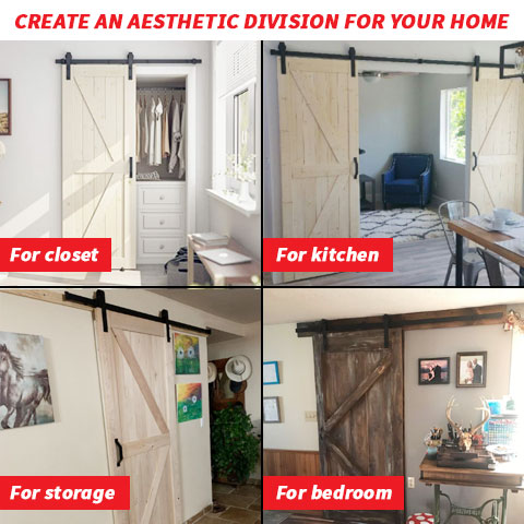 6.6ft. DIY Sliding Barn Door Hardware Kit