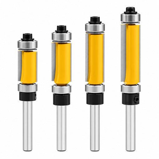 4PCS Top and Bottom Bearing Flush Trim Router Bits Set