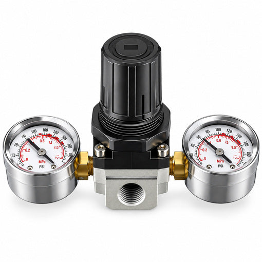 4-Port Air Regulator System with 0-200 PSI Gauge