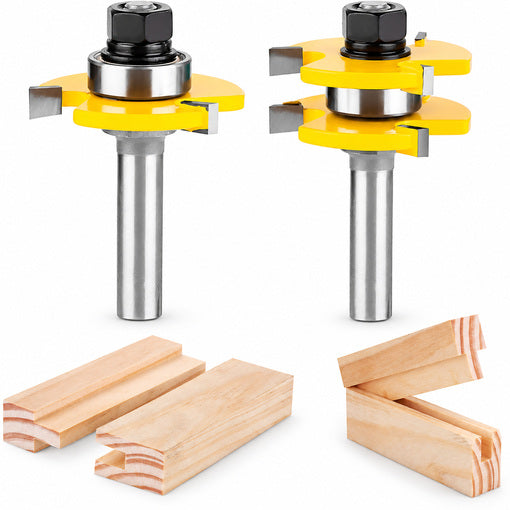 2PCS Tongue and Groove Router Bit Set