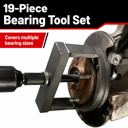 19pcs Master Wheel Hub & Bearing Removal & Installation Tool Set