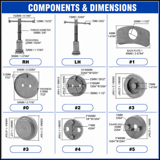 26-Piece Brake Caliper Compression Tool and Drum Brake Tool Set