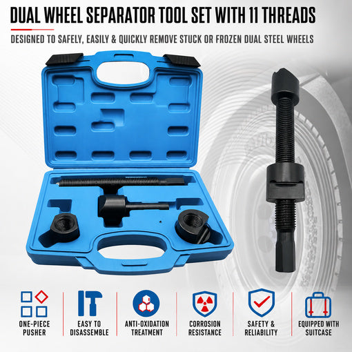 Dual Wheel Separator Tool Set with 11 Threads